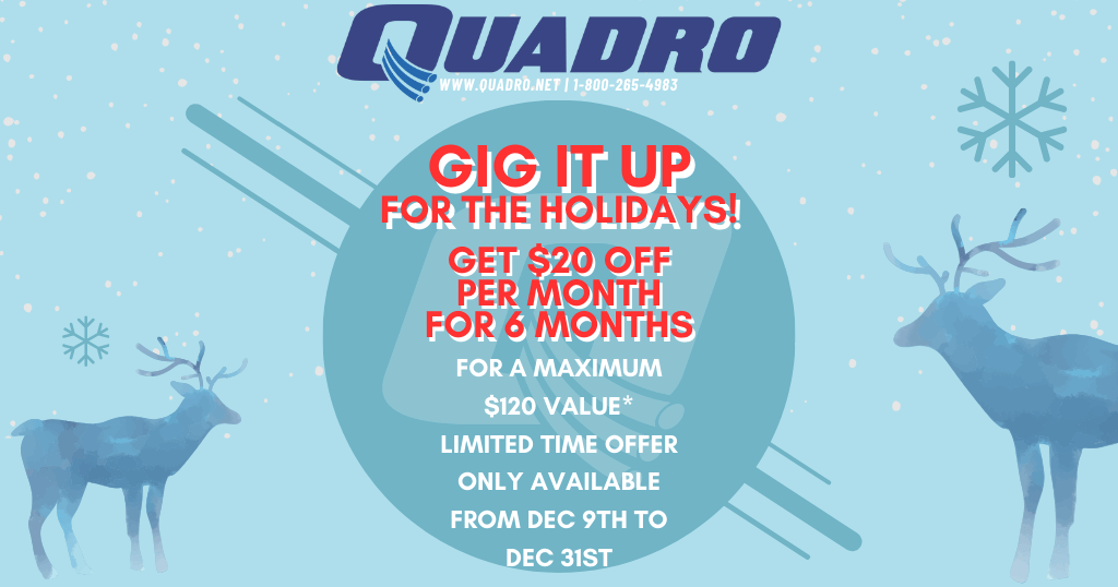 Quadro Communications GIG it up promotion dec 2024